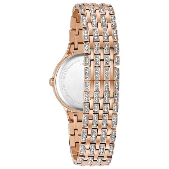 Bulova Phantom Women Quartz Rose Gold Stainless Steel Crystal Watch - Picture 3 of 6